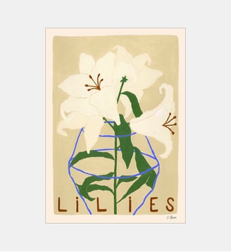 Poster   Lilies - The Poster Club x Carla Llnaos - Poster & Frame - Multicolore