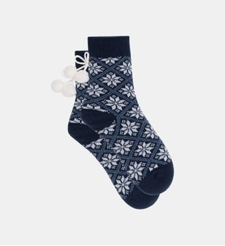 Chaussettes mi-hautes polaire Cocoon - Dim - Bleu marine