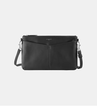 Pochette zippée Charlotte en cuir lisse - Le Tanneur - Noir