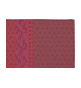 Set de table enduit Caractère Enduit 100% coton - Le Jacquard Francais - Rouge