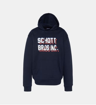 Sweatshirt à capuche imprimé « SCHOTT BROS INC. » - Schott - Marine