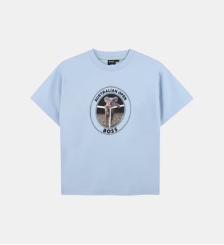 Tee-shirt manches courtes - BOSS Kidswear - Bleu oxford