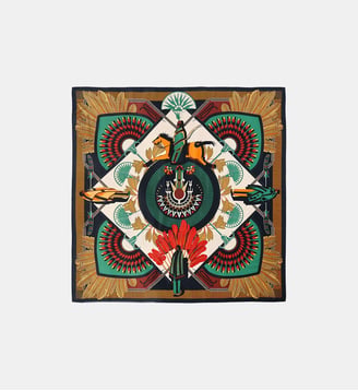 Foulard Medium à motifs MACHU PICHU - Wild - Noir