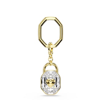 Porte-clés, Taille ovale - Swarovski - Gold tone