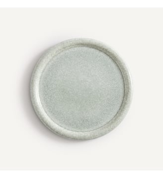 Lot 4 assiettes plates, grès émaillé mat - AM.PM - Sauge