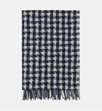 Écharpe mariana - Motif à carreaux - Caroll - Bleu marine