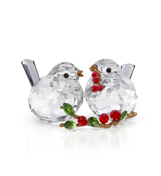 Idyllia Couple d’Oiseaux et Baies - Swarovski - Red