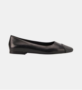 Ballerines Elisa Cuir Lisse Studs - Bons Baisers - Noir