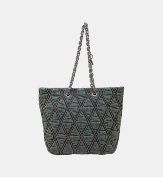 Charm-D-Sac tote en denim matelassé - Diesel - Bleu foncé