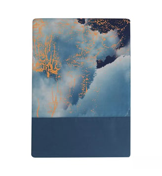 Drap plat satin de coton - Garnier Thiebaut - Bleu marine