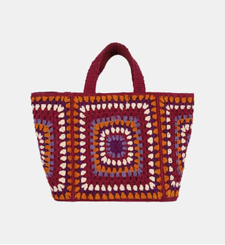 Sac cabas crochet en coton - La Fée Maraboutée - Mahogany