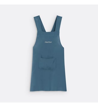 Tablier japonais personnalisé lin lavé - La Redoute Interieurs - Bleu de prusse