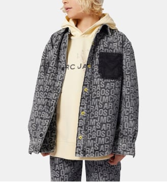 Pantalon en denim Jacquard - Marc Jacobs Kids - Black