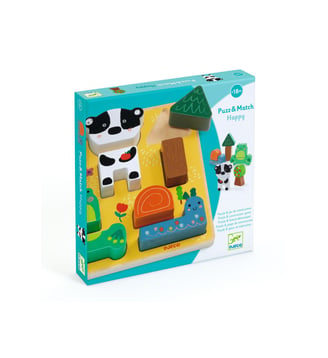 Puzzles relief - Puzz & Match Happy - Djeco - Multicolore