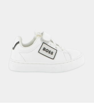 Baskets en cuir de vachette - BOSS Kidswear - Blanc