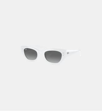 Lunettes de soleil Irrégulier RB4430 Zena - Ray Ban - Blanc neige
