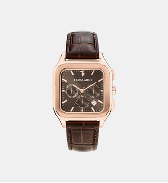 Montre multifonction T-QUADRO - Trussardi - Marron
