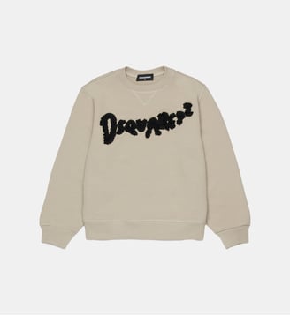 Sweat-shirt à col rond avec logo - Dsquared2 - Gris moyen