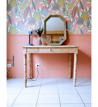 Bureau en bois Edouard N°689- Produit chiné - Debongout - Bois clair