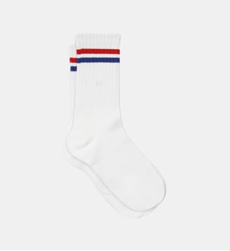 Chaussettes en coton peigné retro - Billybelt - Blanc, bleu et rouge