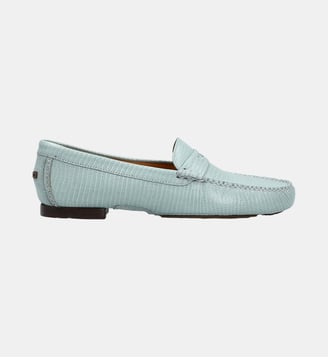 Mocassin palm beach - cuir lisse - Fairmount - Bleu clair