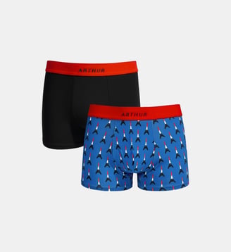 Pack 2 boxers Paris - Arthur - Multicolore