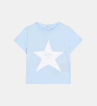 T-shirt Signature Étoile - Balmain - Bleu