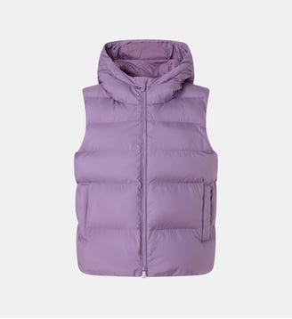 Doudoune sans manches rembourrée à capuche - Pinko - Violet craie