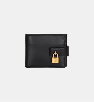 Portefeuille Pulse Trifold en cuir lisse - Balmain - Noir