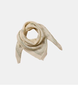 Foulard imprimé en laine - Cyrillus - Écru