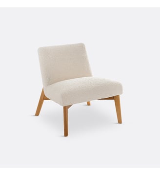 Fauteuil bouclette Jymari - La Redoute Interieurs - Écru
