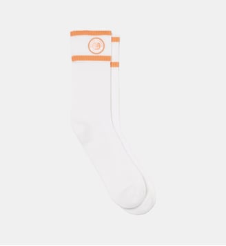 Chaussettes Tennis Édition Roland-Garros - Lacoste - Blanc orange
