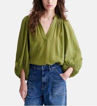 Blouse Manches Ballon Bell - Vanessa Bruno - Olive