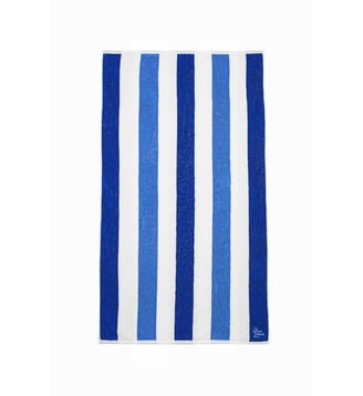 Serviette imprimé à rayures AMAR - La Petite Etoile - Rayé bleu