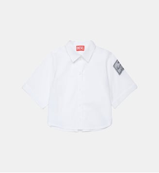 Chemise à manches courtes avec logo - Diesel Kids - Blanc