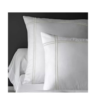 Lot de 2 taies satin de coton - Garnier Thiebaut - Blanc et rose