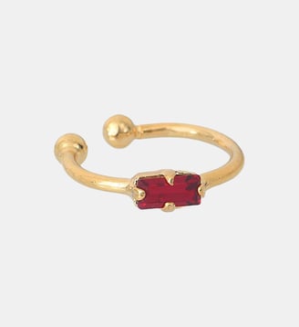 Bague d'oreille Baguette scarlet - Caroline Najman - Rouge