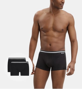 Lot de 2 Boxers Coton Respirant EcoDim - Dim - Noir et blanc