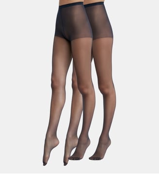 Lot de 2 Collants Transparents  - 15D Beauty Resist - Dim - Bleu marine
