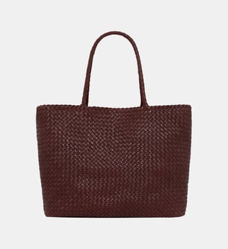 Sac cabas en cuir tressé - GABRIEL - Pablo - Bordeaux