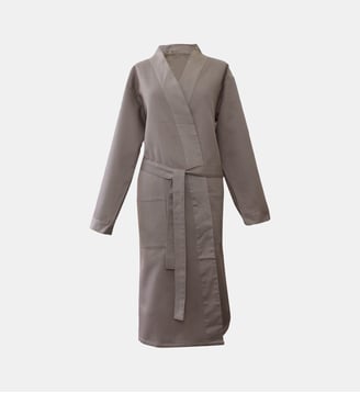 Peignoir pur coton bio - Garnier Thiebaut - Anthracite