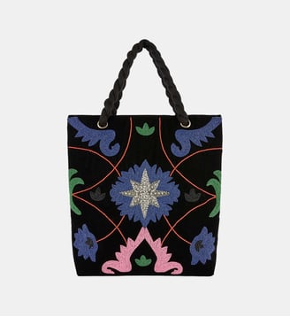 Sac cabas avec broderies TAMPICO - Wild - Noir