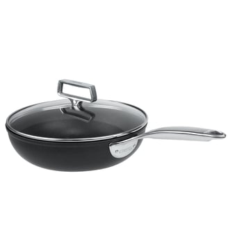Sauteuse antiadhésive en aluminium poignée inox + couvercle Cristel