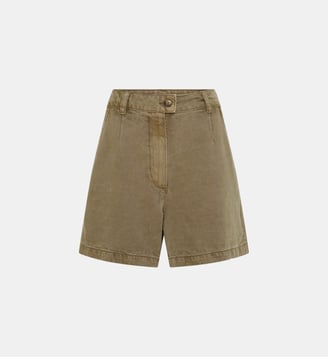 Short en lyocell et lin - AVINA - Gerard Darel - Vert kaki