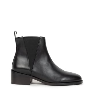 Bottines Plates Camden Cuir d Agneau - Bobbies - Noir