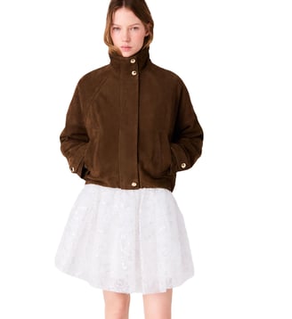 Blouson en daim - Maje - Camel