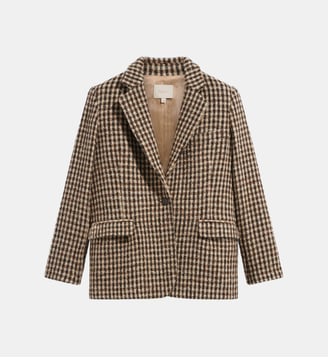 Blazer à carreaux - JANET - Pablo - Paille