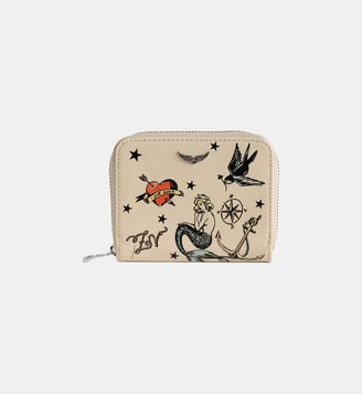 Porte-Monnaie Mini ZV Tattoo - Zadig&Voltaire - Blanc flash