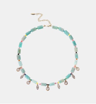 Collier de perles avec pampilles PIAD - Hipanema - Bleu turquoise