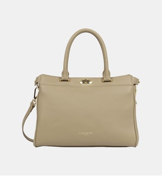 Sac cabas main ROMY en cuir - Lancaster - Lin